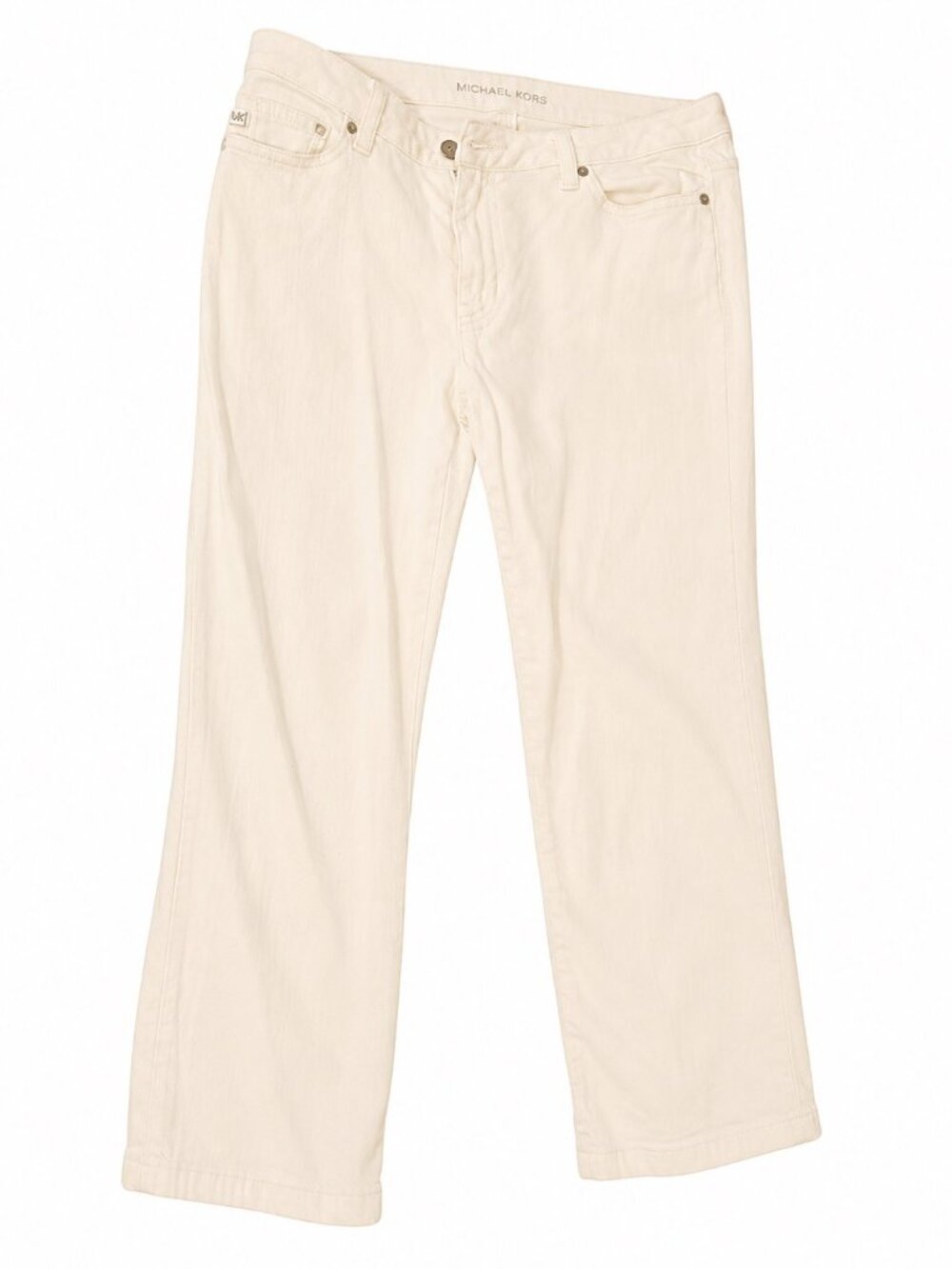 Michael Kors Womens Jeans 4 White Stretch Bootcut Flare Y2K Quiet Luxury Denim